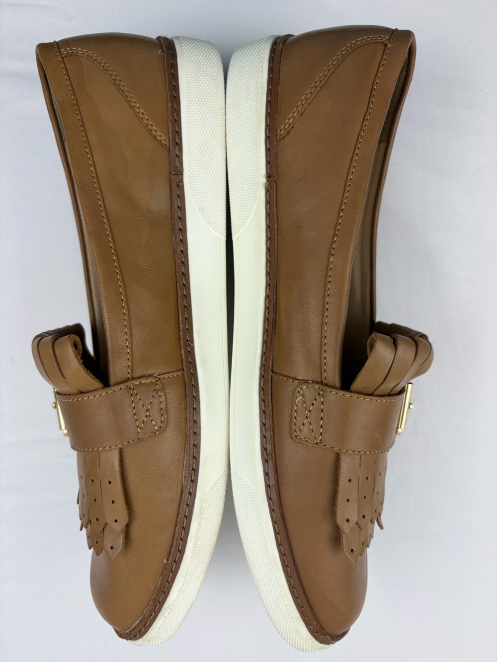 Vionic Women's Tan Leather Kiltie Loafers - Picture 5 of 12